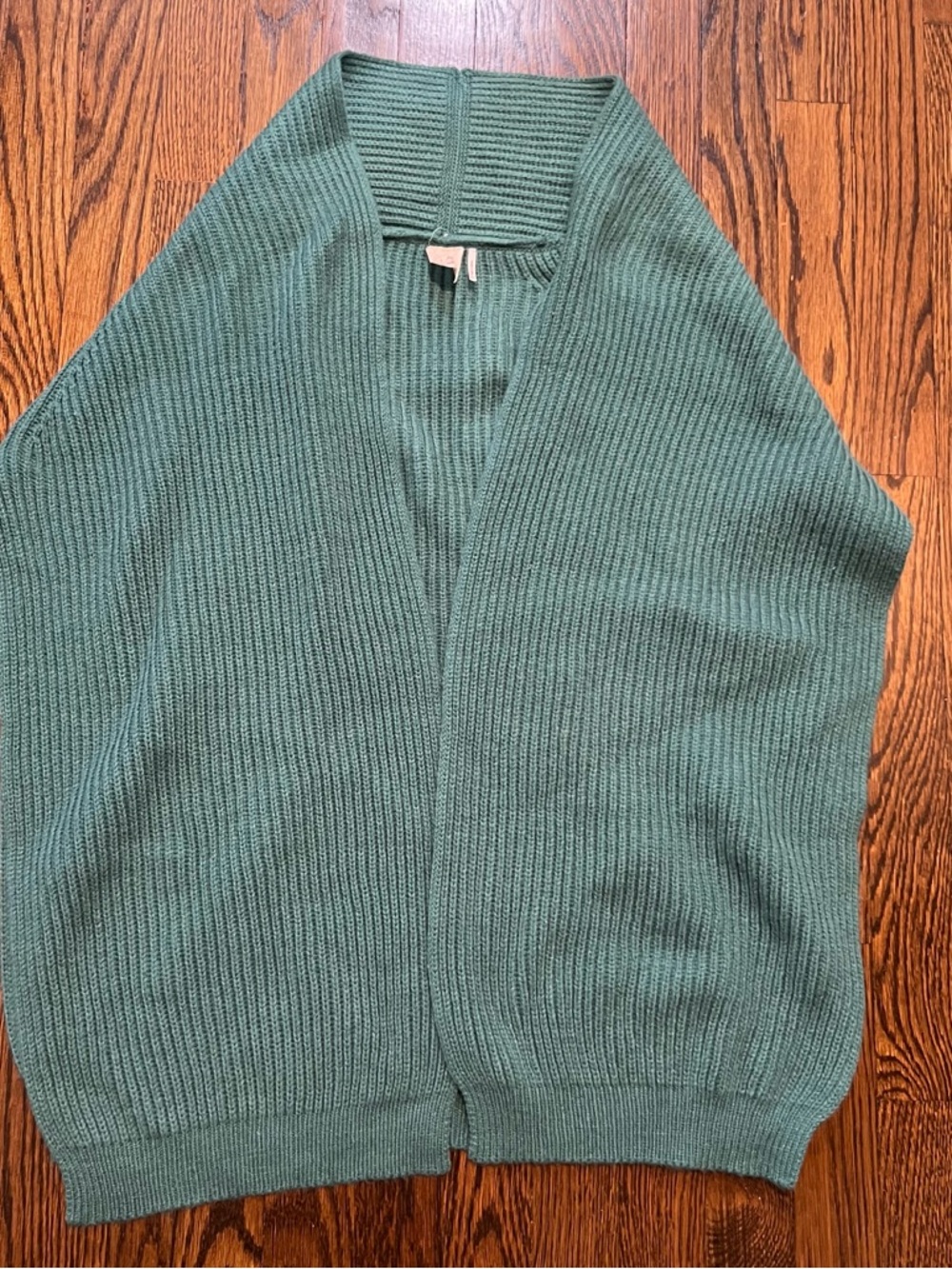 Akemi + Kin Open-Front Ribbed Knit Cape Cardigan